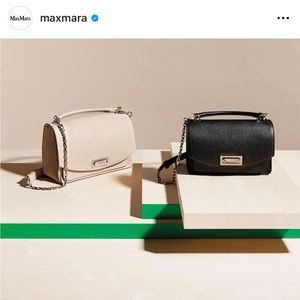 Max Mara bag,leather,beige color